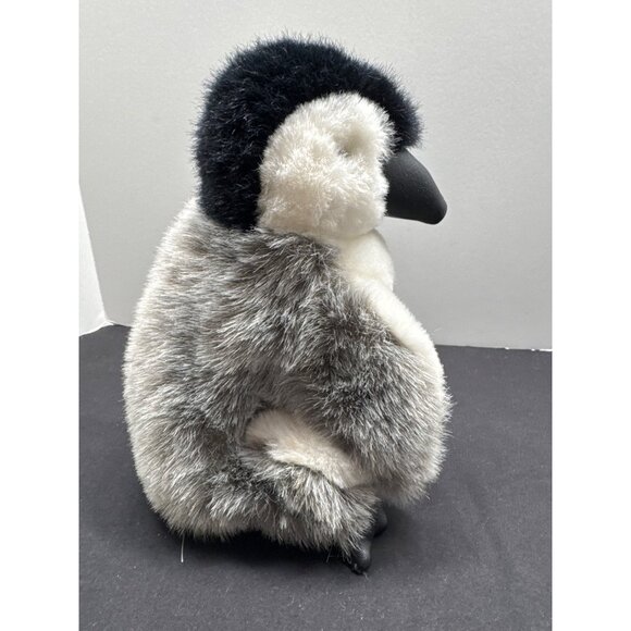 Folkmanis Penguin Plush Hand Puppet Black White Gray Small Hand 9" - Picture 3 of 10